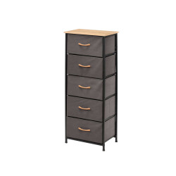 MUEBLE 5 CAJONES GRIS