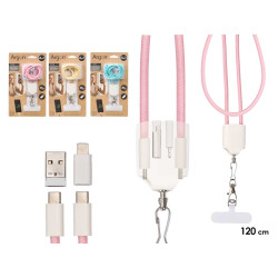 CORDINO TELEFONO 120CM ASS 3 COL
