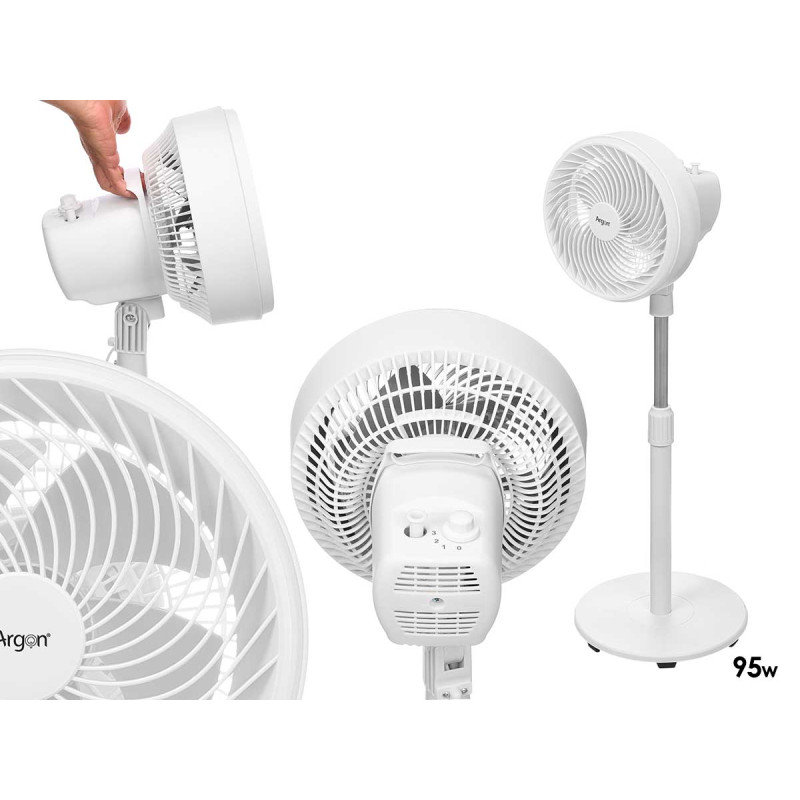 VENTILATORE A PIANTANA ALTA VELOCITA BIANCO 95W