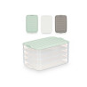 RECIPIENTE 4 NIVEIS COM TAMPA SORT 3 CORES