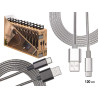 CABO USB A C 1,2M SORT 2 COR