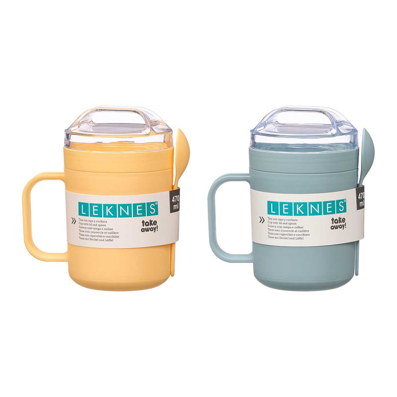 ENSEMBLE TASSE COUVERCLE CUILLÃˆRE GRIS CRÃˆME