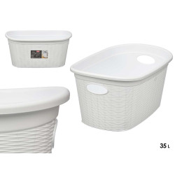 CLOTH BASKET ELEGANCE WHITE