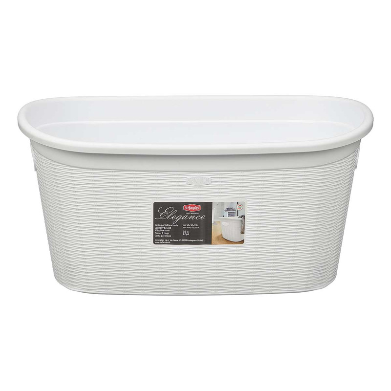 CLOTH BASKET ELEGANCE WHITE