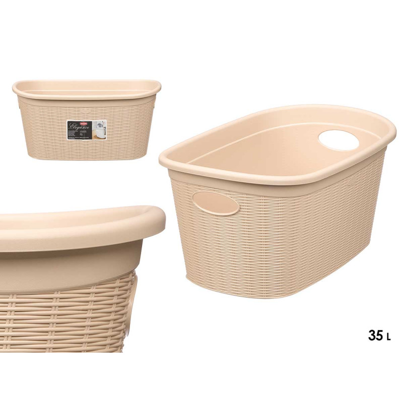 CESTO ROPA ELEGANCE CREMA