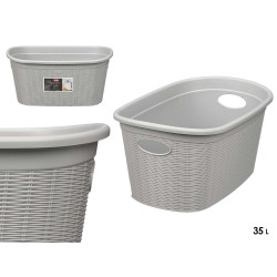 CESTO ROPA ELEGANCE GRIS CLARO