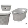 CESTO TECIDO ELEGANCE CINZA CLARO