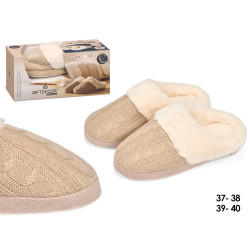 PANTOFOLE DA CASA DONNA BEIGE