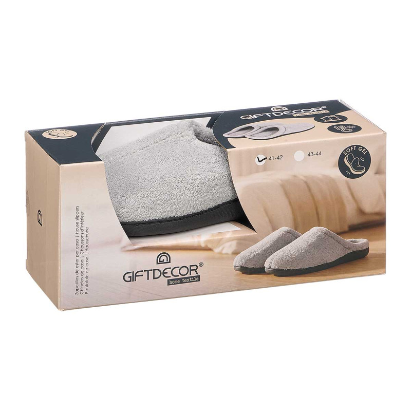 ZAPATILLA ESTAR POR CASA HOMBRE GRIS