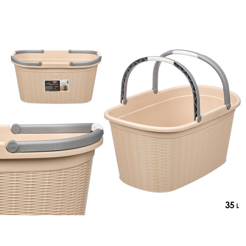 CESTO TESSUTO MANICI ELEGANCE CREMA