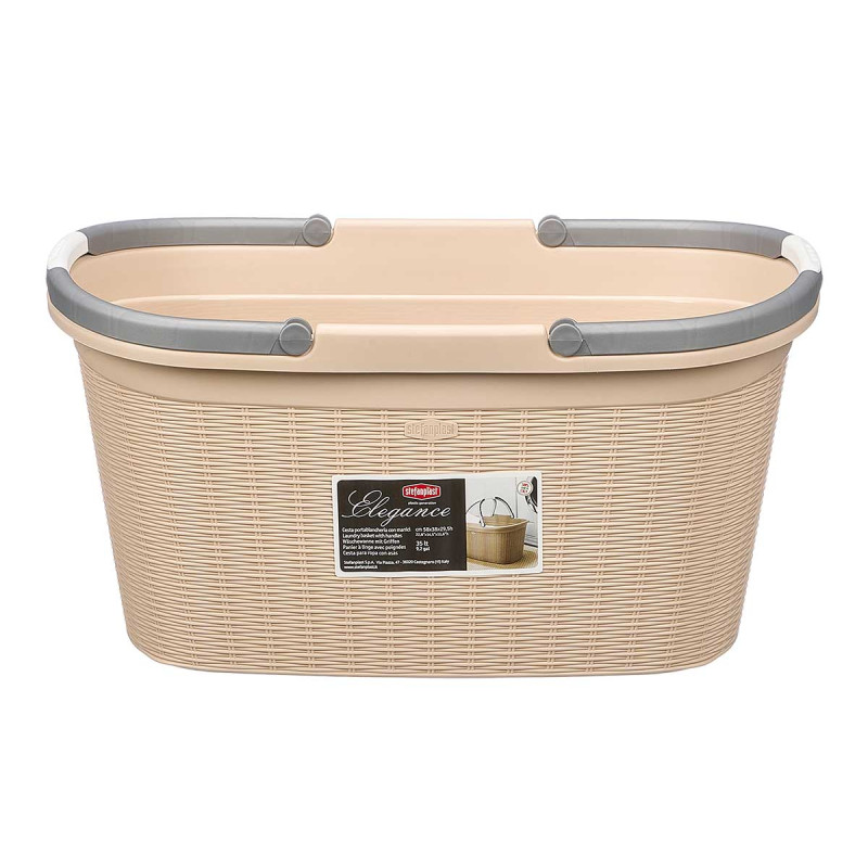 CESTO TECIDO ALÇAS ELEGANCE CREME