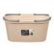 CLOTH BASKET WITH HANDLES ELEGANCE CREAM
