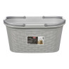 CLOTH BASKET WITH HANDLES ELEGANCE LIGHT GREY