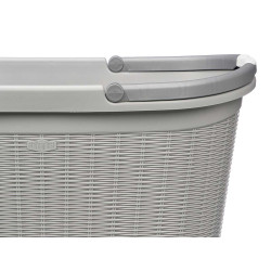 PANIER À LINGE AVEC POIGNÉES ÉLÉGANCE GRIS CLAIR