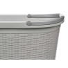 CLOTH BASKET WITH HANDLES ELEGANCE LIGHT GREY