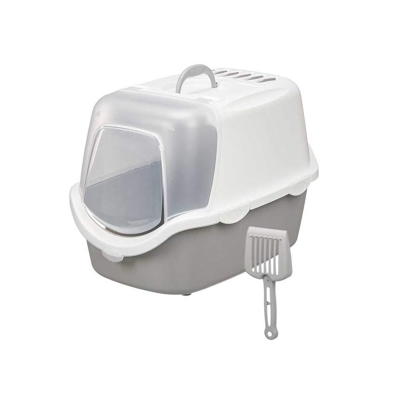ARENERO PLASTICO CUBIERTO PALA Y FILTRO GRIS