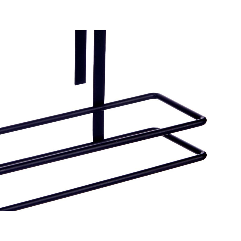 BLACK METAL KITCHEN PAPER ROLL HOLDER 