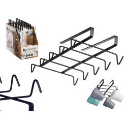 BLACK METAL MUGS HOLDER 