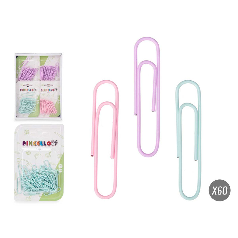 PAPER CLIPS 25 PCS LARGE ASSORT 3 COLOURS
