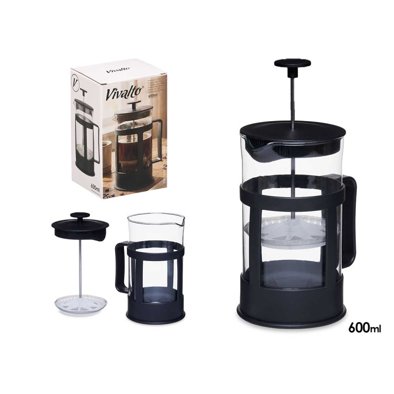 TETERA VIDRIO PLASTICO EMBOLO 600ML