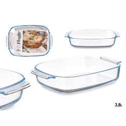 BANDEJA BOROSILICATO RECTANGULAR ASAS 3800ML