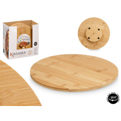 TABLA REDONDA GIRATORIA 30 CM BAMBU