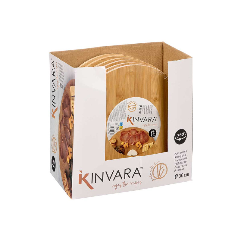 TABLA REDONDA GIRATORIA 30 CM BAMBU