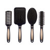 SET 4 SPAZZOLE PER CAPELLI NERO E ORO