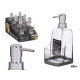 DOSEUR CUISINE PORTE-ÉPONGE NOIR GRIS 500 ML