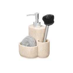 DISPENSADOR DE ESFREGÃO DE COZINHA ESCOVA CREME