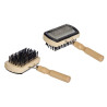 PET BRUSH DOUBLE SIDE WOODEN HANDLE