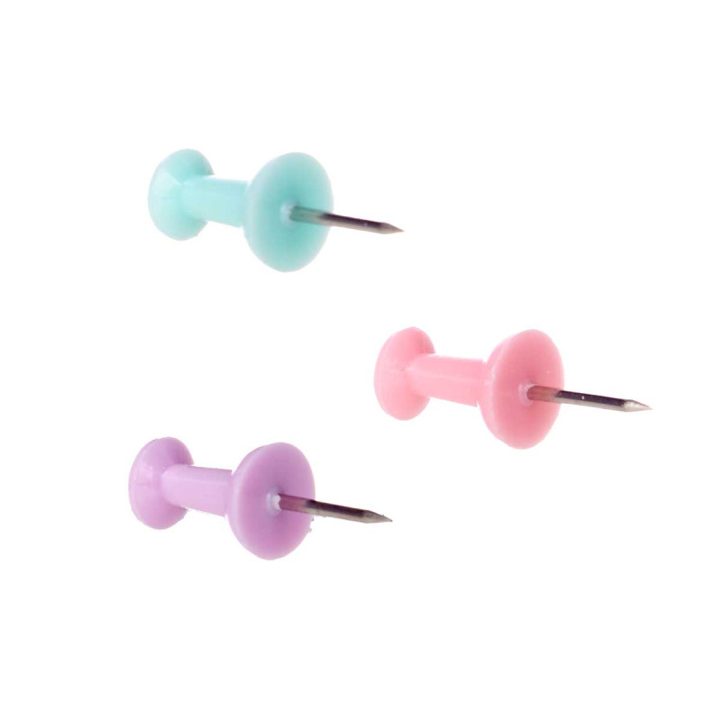 PUSHPINS 35 PCS LARGE ASSORT 3 COLOURS