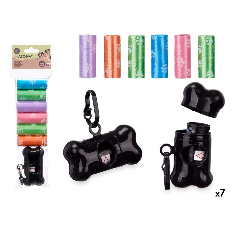 SET 7 ROTOLI SACCHETTI PET DISPENSER 15 PZ