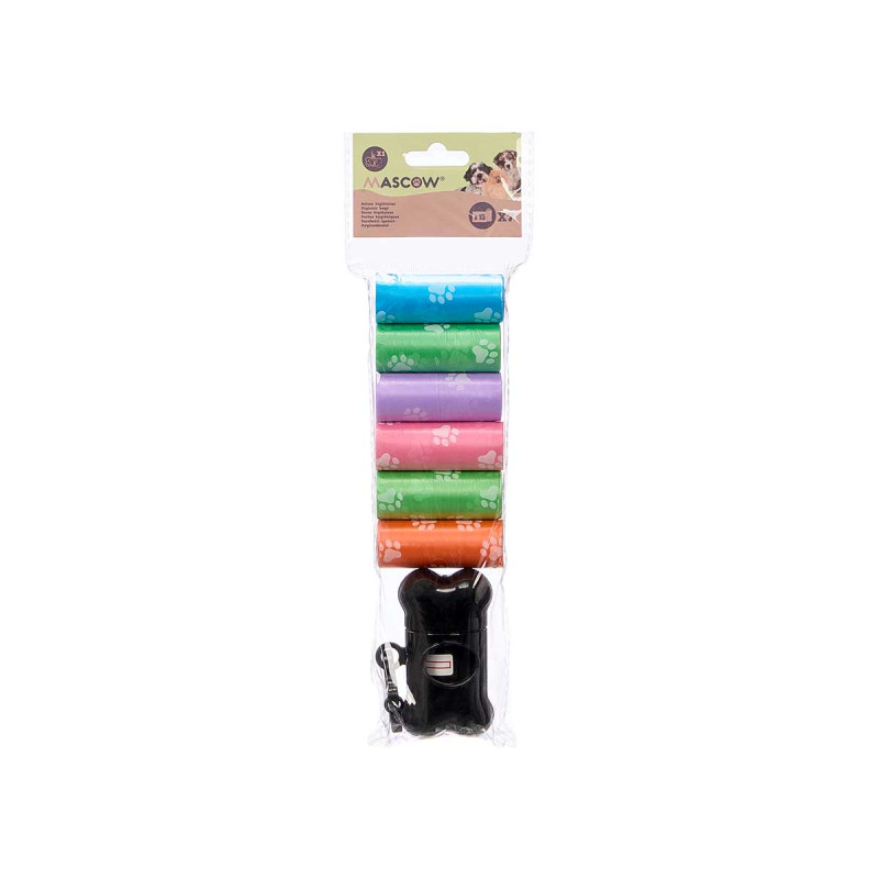 SET 7 ROULEAUX DISTRIBUTEUR DE SACS ANIMAUX 15 U.