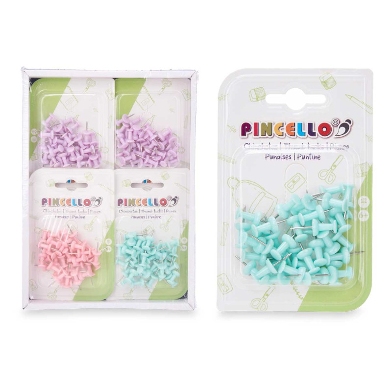 CHINCHETAS 35 PZS GRANDE SURT 3 COLORES