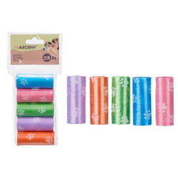 SET 5 ROLLOS BOLSA MASCOTA 15 UDS