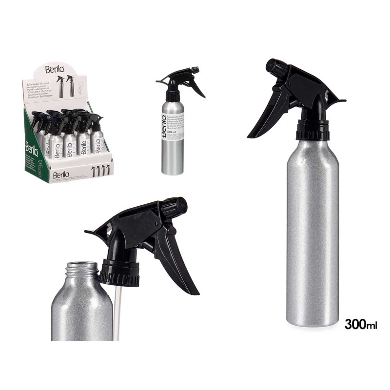 SILVER SPRAY BOTTLE ALUMINIUM 300ML