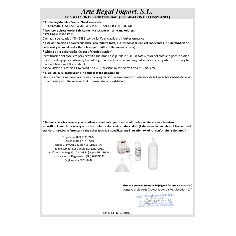 FRASCO PLASTICO PARA MOLHO 200 ML
