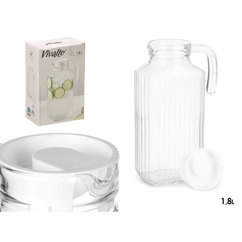 JARRA VIDRIO NEVERA 1,8L CON ASA