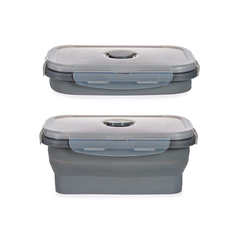 PORTAPRANZO SILIC RETTAN 540ML ANTRACITE