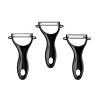 SET 3 BLACK KITCHEN PEELERS