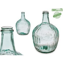 BOUTEILLE DÉCORATIVE VERRE RAYURES 4L
