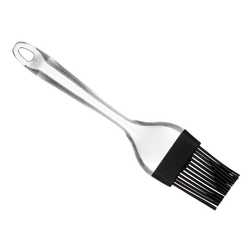 PINCEL SILICONE DE COZINHA TRANSPARENTE PRETO