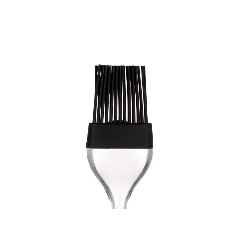 PINCEL SILICONE DE COZINHA TRANSPARENTE PRETO