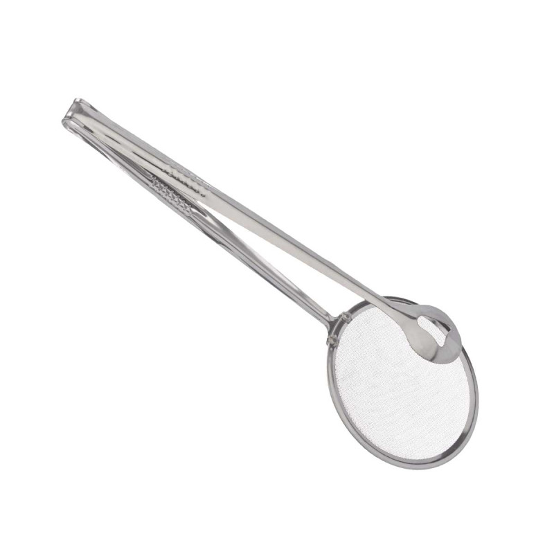 PINCE AVEC GRILLE EN ACIER À FRIRE