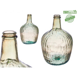 BOTTIGLIA DI VETRO DECORATIVA A RIGHE 4L CHAMPAGNE