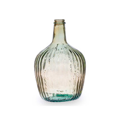 BOTELLA DECORATIVA VIDRIO RAYADA 4L CHAMPAN