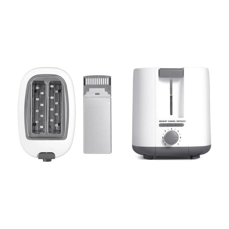 TOSTADOR DOBLE BLANCO MATE 750W