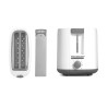 TOSTADORA DOBLE LARGA BLANCO MATE 1400W