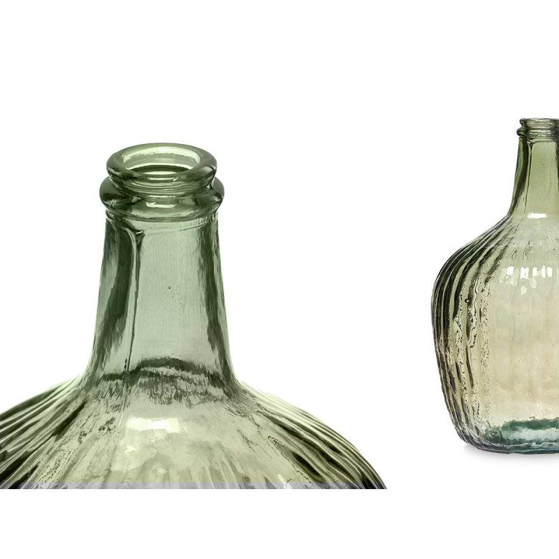 GARRAFA VIDRO DECORATIVA RISCAS 4L VERDE